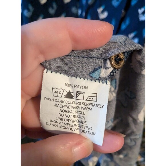 Fusion Medium Dress Button Up With Birds - Picture 4 of 7